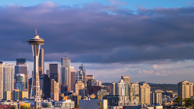 skyline of Seattle - Powered by Adobe