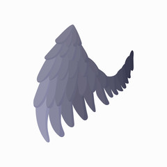 Eagle wing icon, cartoon style