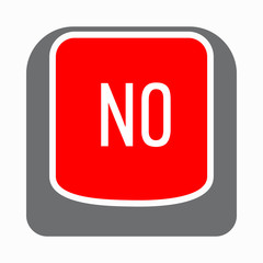 No red button icon, simple style