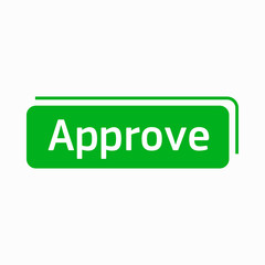Approve icon in simple style 