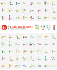 Mega set of light bulb logos