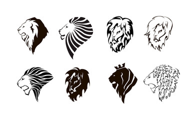 Lion head logo. 
