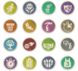 basketball icon set