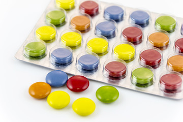 schokodrops mit verpackung