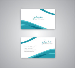 Naklejka premium Visitenkarte mit geschwungenen grafischen Elementen, Abmessung 3,5 x 2
