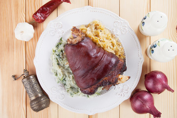 Roasted pork knuckle