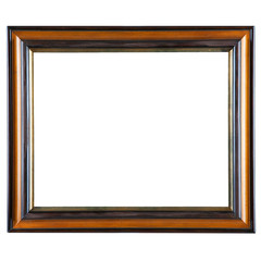 wooden decorative frame isolated on white