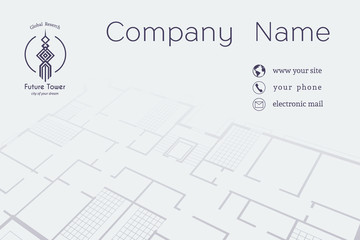 Fototapeta premium Vector Architectural Business Card