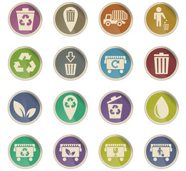 garbage icon set