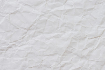 Old white crumpled paper sheet texture