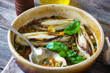 Oven Roasted Witlof with Vegetables