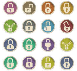 lock icons set