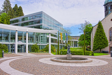 Street view to Caracalla Spa building in Baden-Baden, Germany