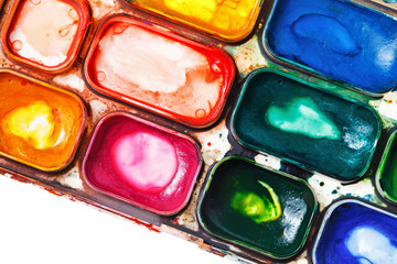 Watercolor paints. Paintbox