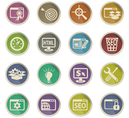 seo and development icon set