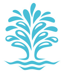 Fototapeta na wymiar Water splash symbol