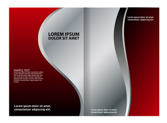 Fototapeta premium Projekt broszury czerwony