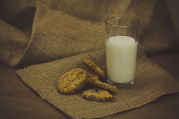 Cookies on a rustic background