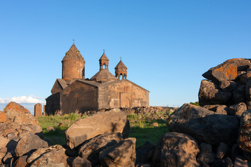 Fototapeta premium Sunlight on the church of Saghmosavank