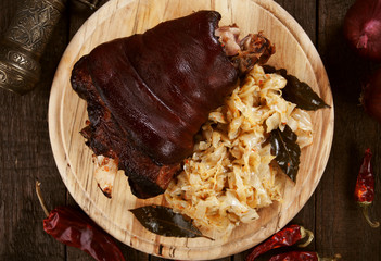 Roasted pork knuckle