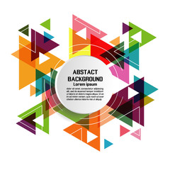 Abstract geometric background with triangles and color