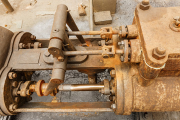 Industrial pipe valves Control system in the old steel mill