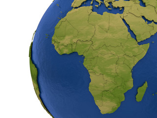 African continent on Earth