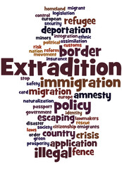Extradition, word cloud concept 2