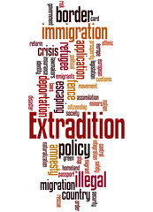 Obraz premium Extradition, word cloud concept 3