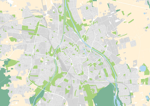 Vektor Stadtplan von Augsburg