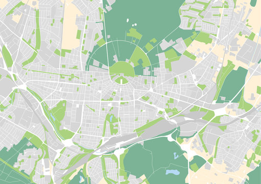 Vektor Stadtplan von Karlsruhe