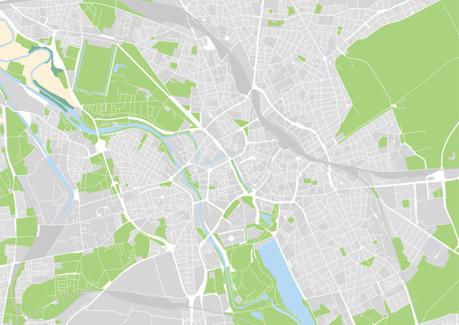 Vektor Stadtplan von Hannover
