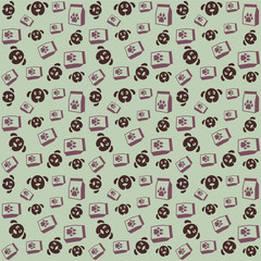 Naklejka premium Animals pattern seamless background