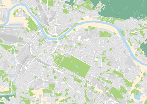 Vektor Stadtplan von Dresden