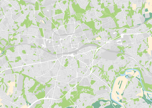 Vektor Stadtplan von Bochum