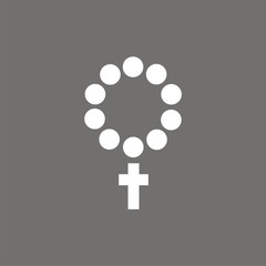 Obraz premium Icono de rosario. Cuentas de rosario para la oración de católicos