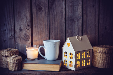 home decoration: warm interior night light