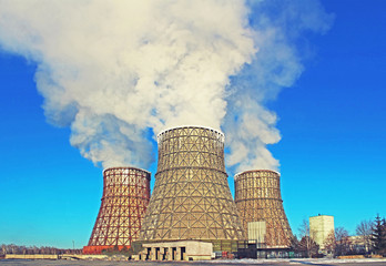 Thermal power plant in city