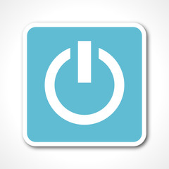 power blue flat design vector icon