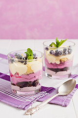 Black currant verrine