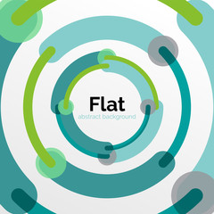 Geometric swirl and circle lines abstract background