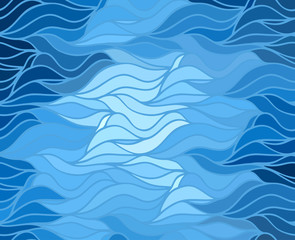 Fototapeta premium Vector wave background of doodle hand drawn lines