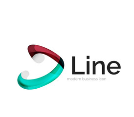 Modern vector ribbon logo