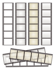 set of film strips with variation on white for Your design