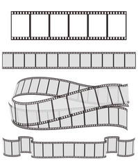 set of film strips on white for Your design. vector illustration