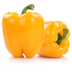 Paprika gelb Paprikas Freisteller freigestellt isoliert
