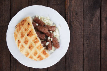 Cevapcici, bosnian minced meat kebab