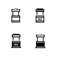 Design Fast food trolley icons