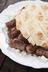 Cevapcici, bosnian minced meat kebab