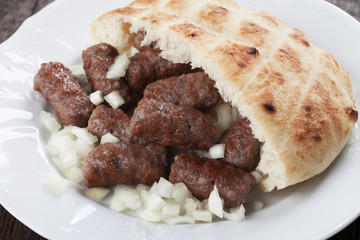 Cevapcici, bosnian minced meat kebab